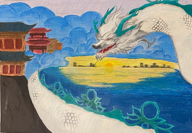 "Hồ Tây" [Colored Pencils]