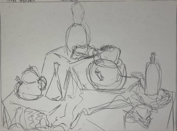 Gesture Still Life [Conte]